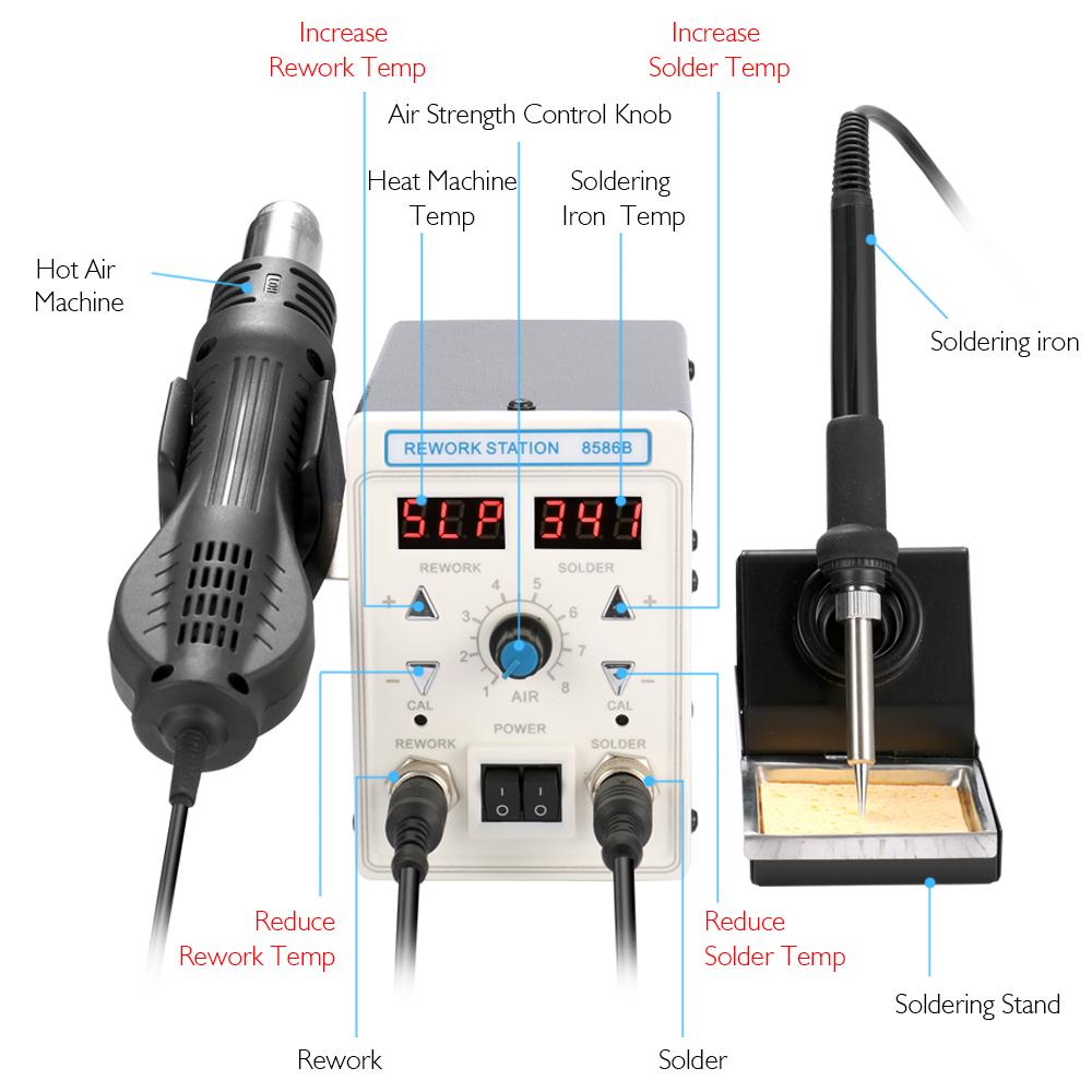APD-8586B 750W 디지털 ESD 2 in 1  - 2 In 1 Soldering Rework Station 750W 리뷰 및 가격