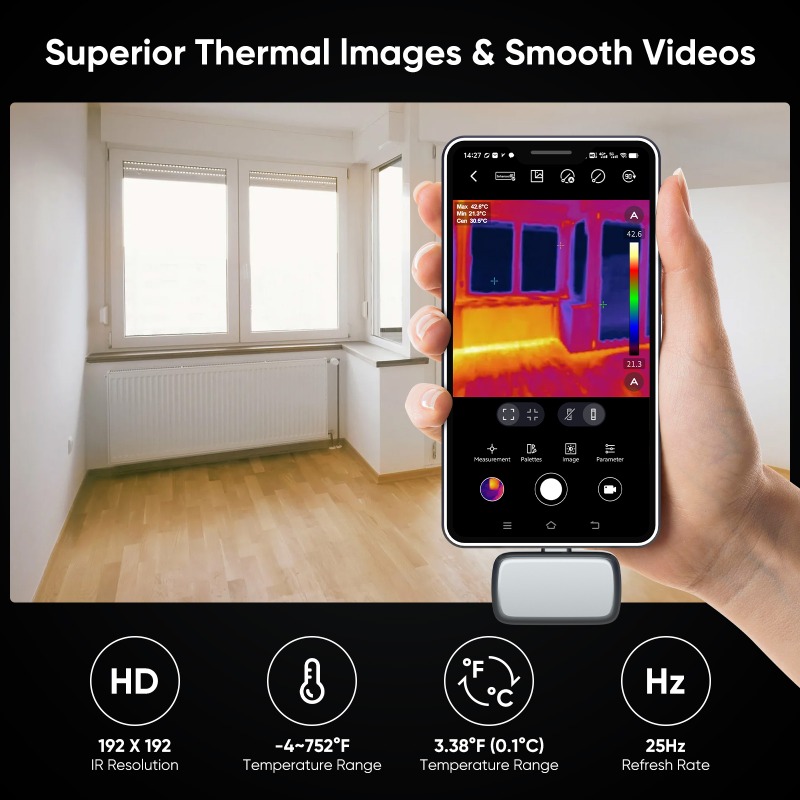GW192A 열 화상 카메라 192X192 전자 열 카 - Thermal Imaging Camera Pcb Repair 리뷰 및 가격